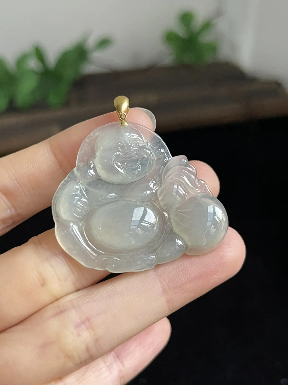 翡翠佛，印记：G18K