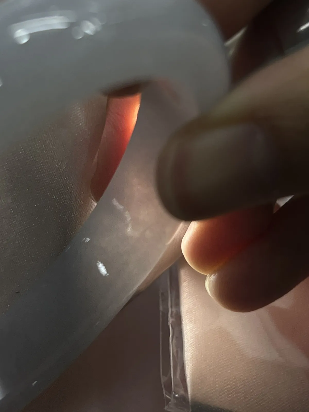 正圈55圈口，翡翠冰糯白色手镯