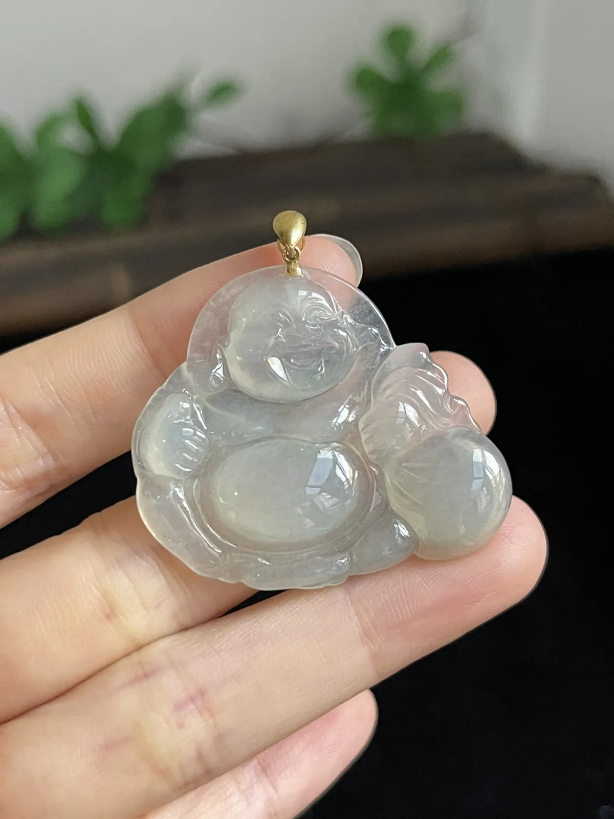 翡翠佛，印记：G18K