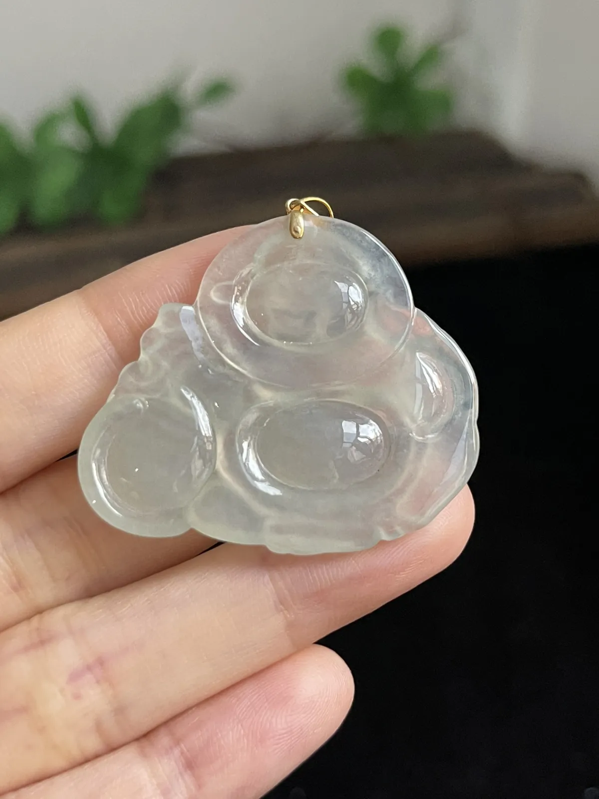 翡翠佛，印记：G18K