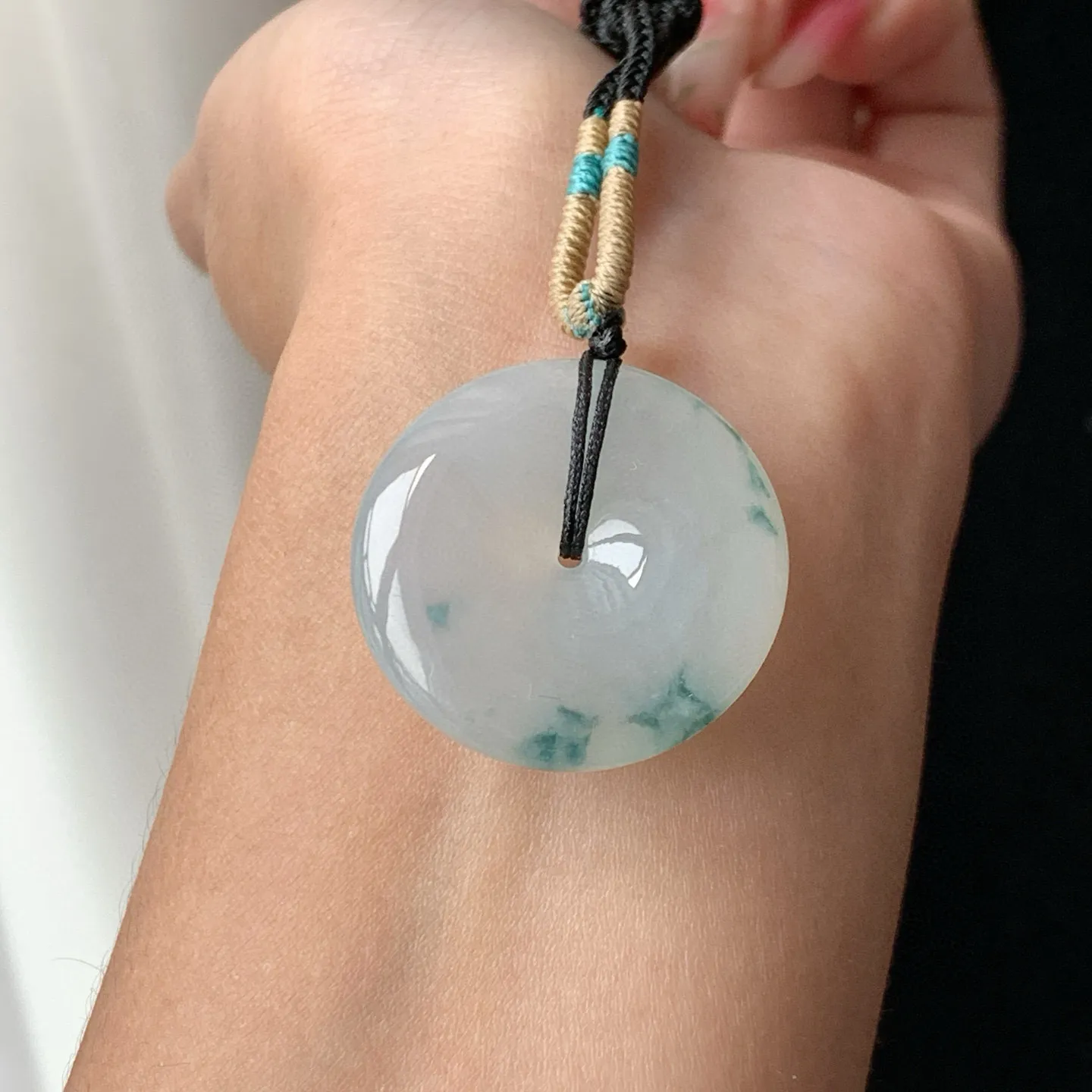 高冰飘花平安扣