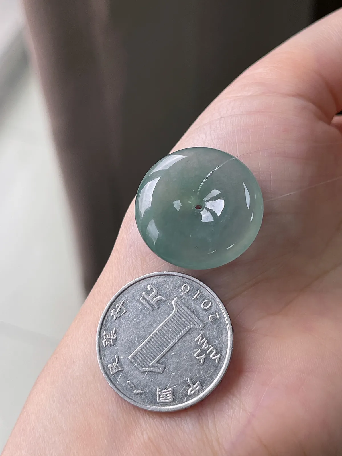 翡翠冰糯种绿色平安扣