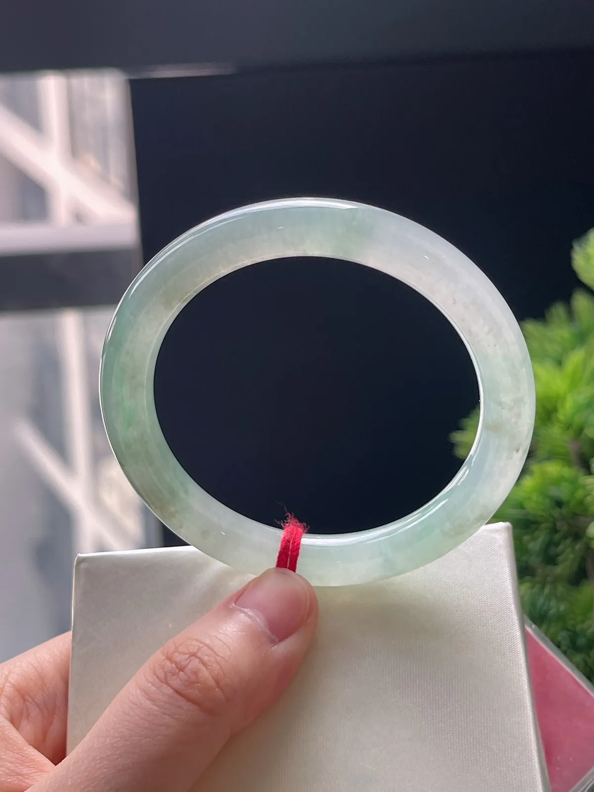 圆条51，翡翠冰糯种飘花手镯