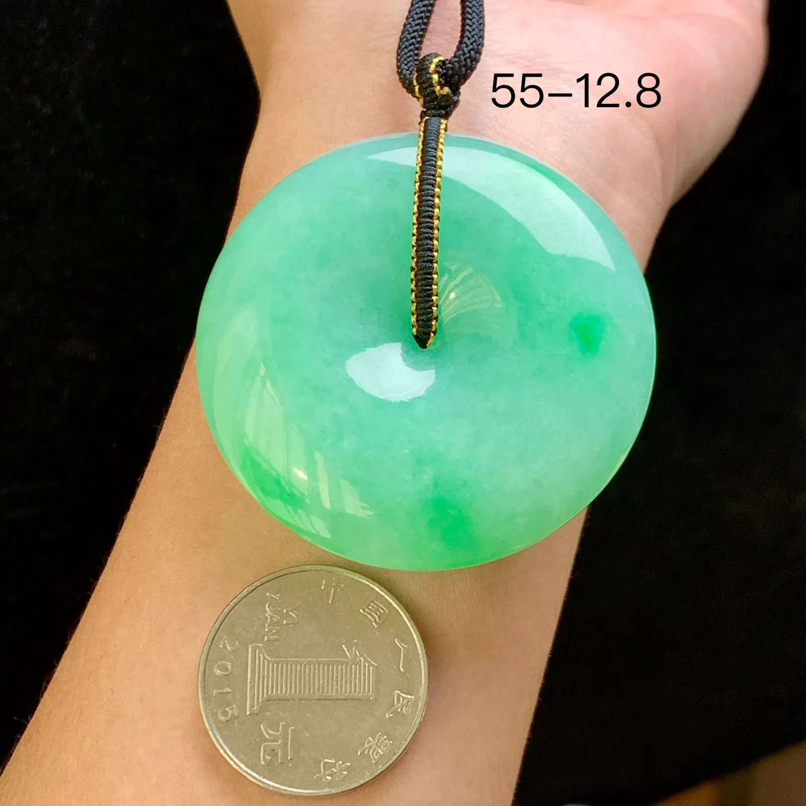 冰满绿超大平安扣