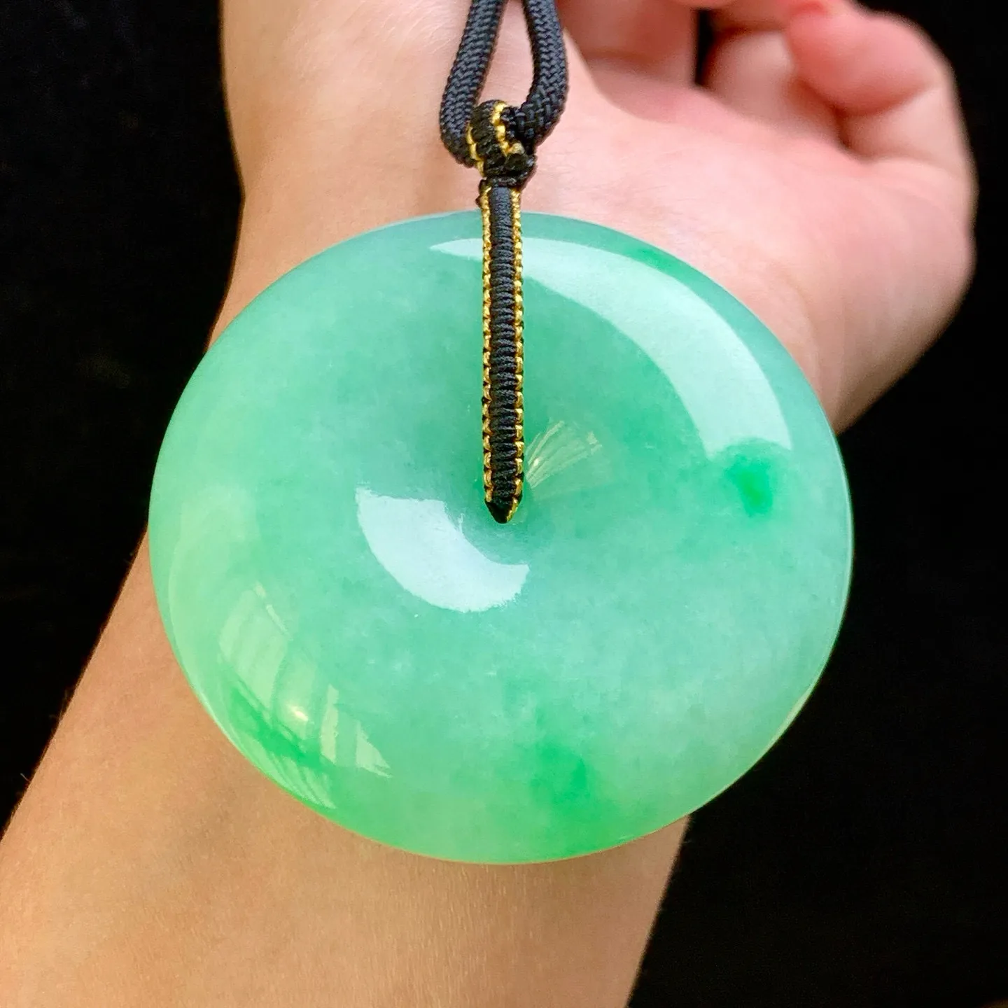 冰满绿超大平安扣