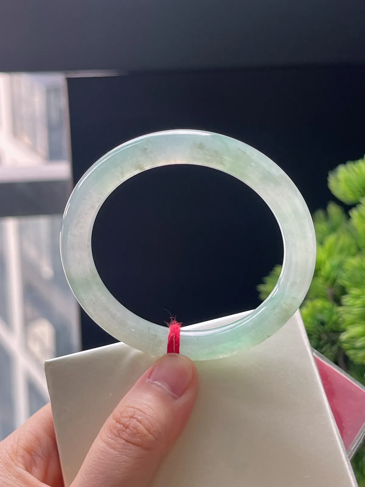 圆条51，翡翠冰糯种飘花手镯