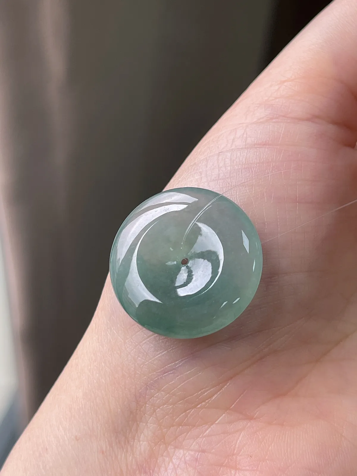 翡翠冰糯种绿色平安扣