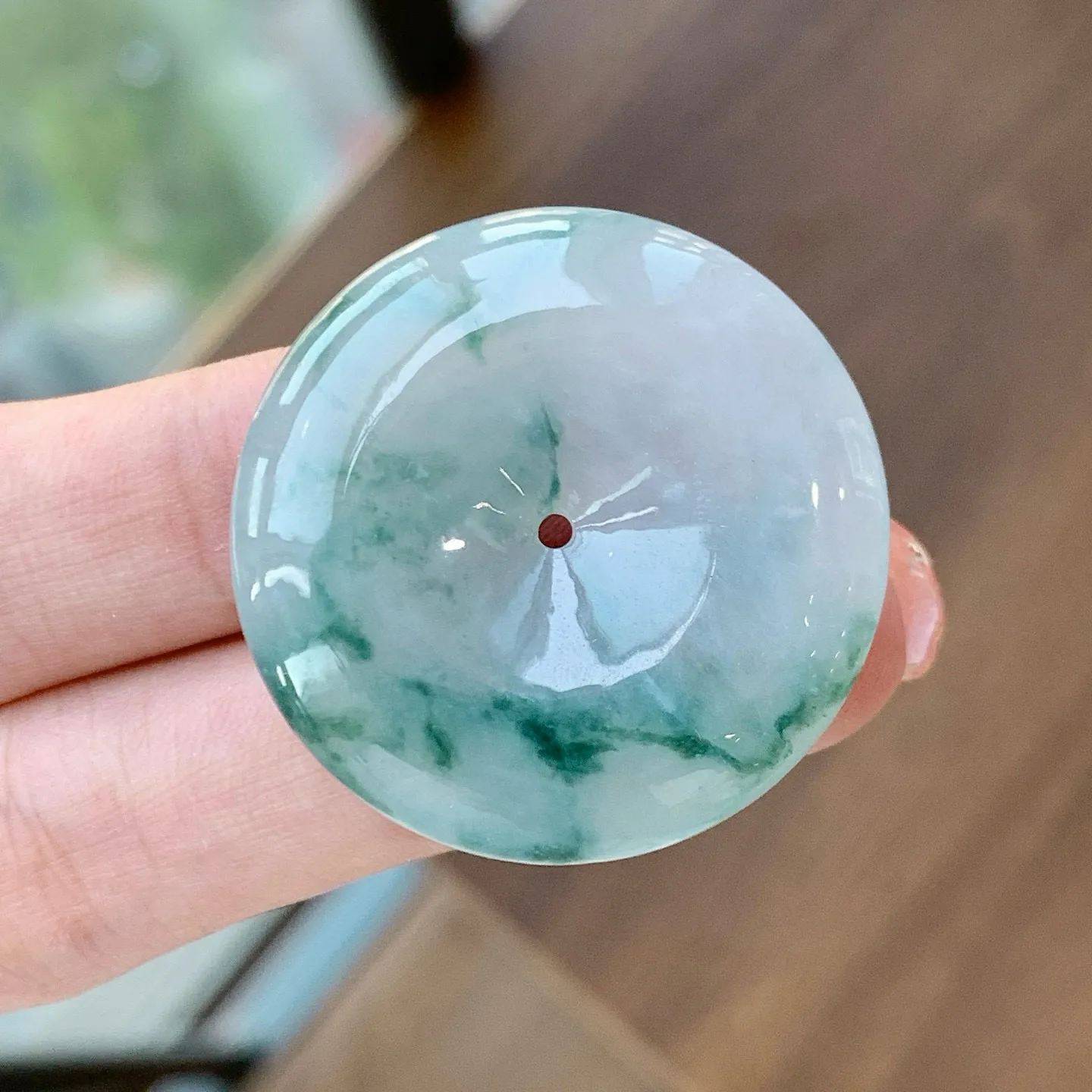 🪷高冰飘花大平安扣