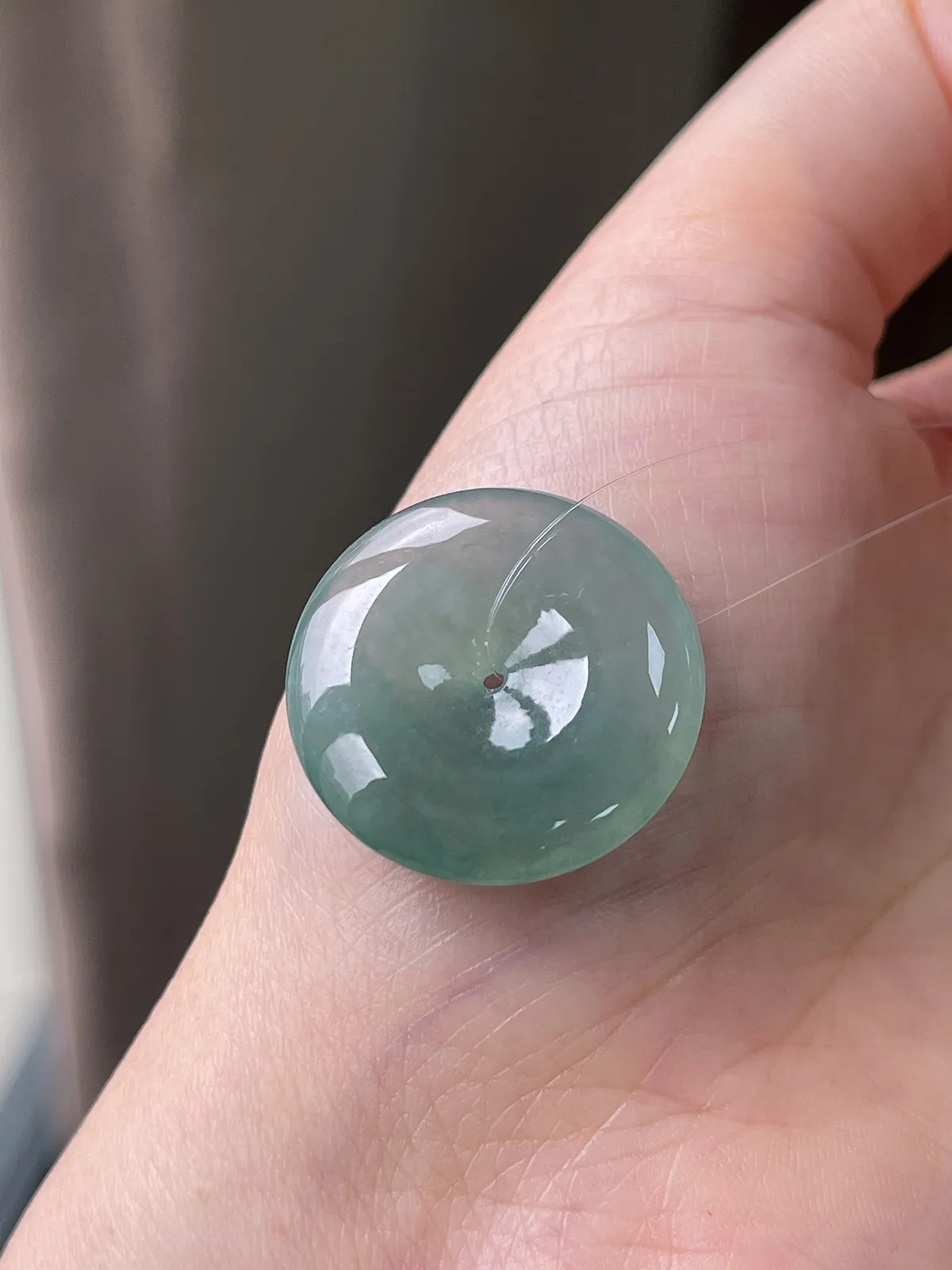 翡翠冰糯种绿色平安扣