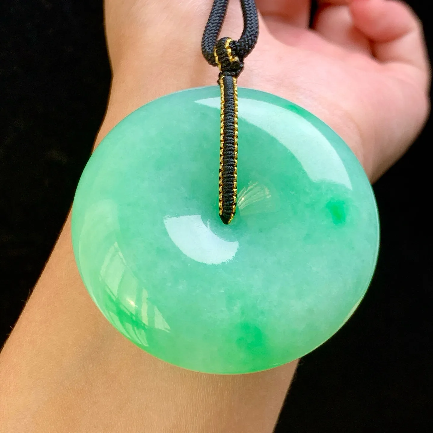 冰满绿超大平安扣