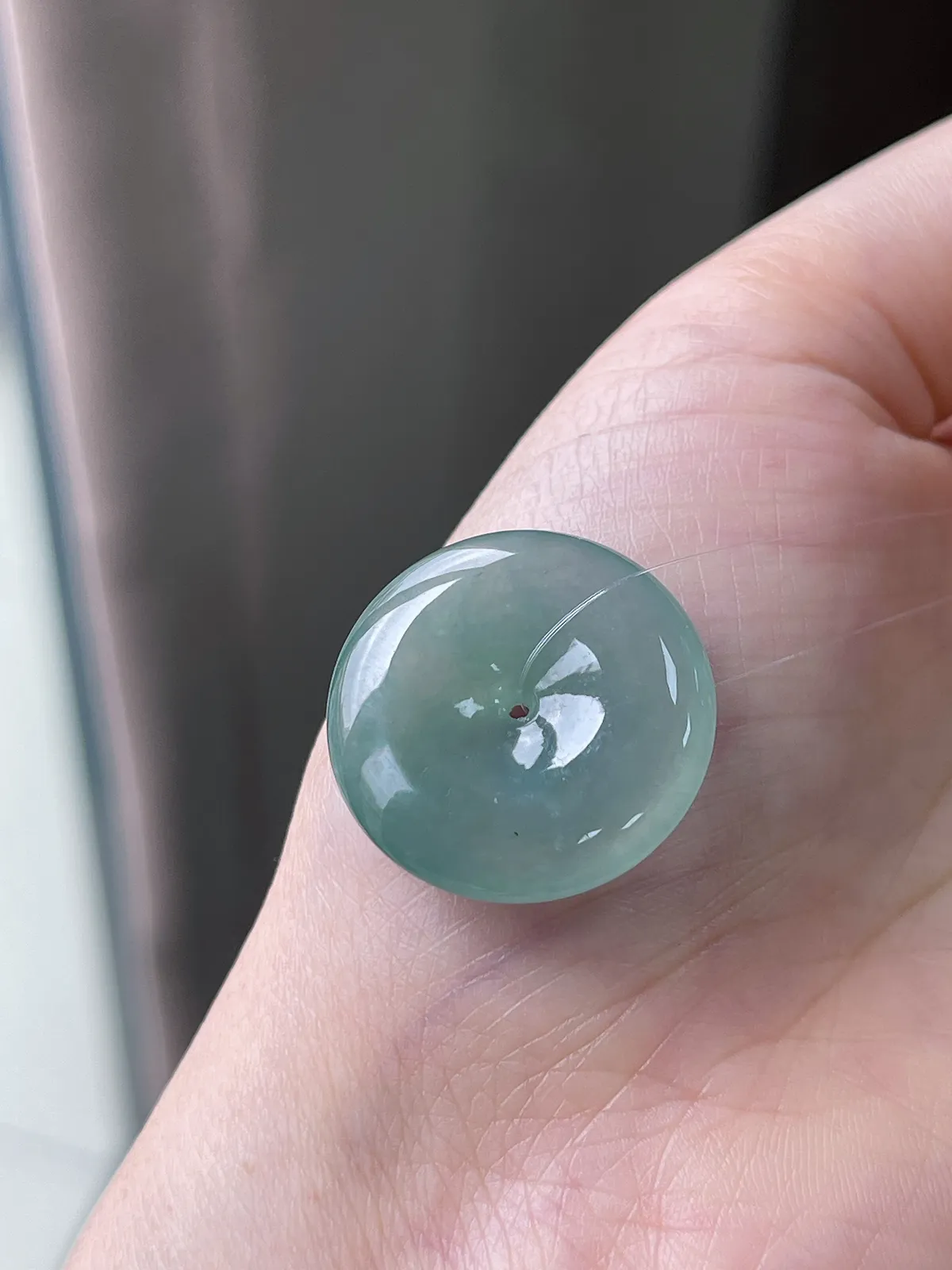 翡翠冰糯种绿色平安扣