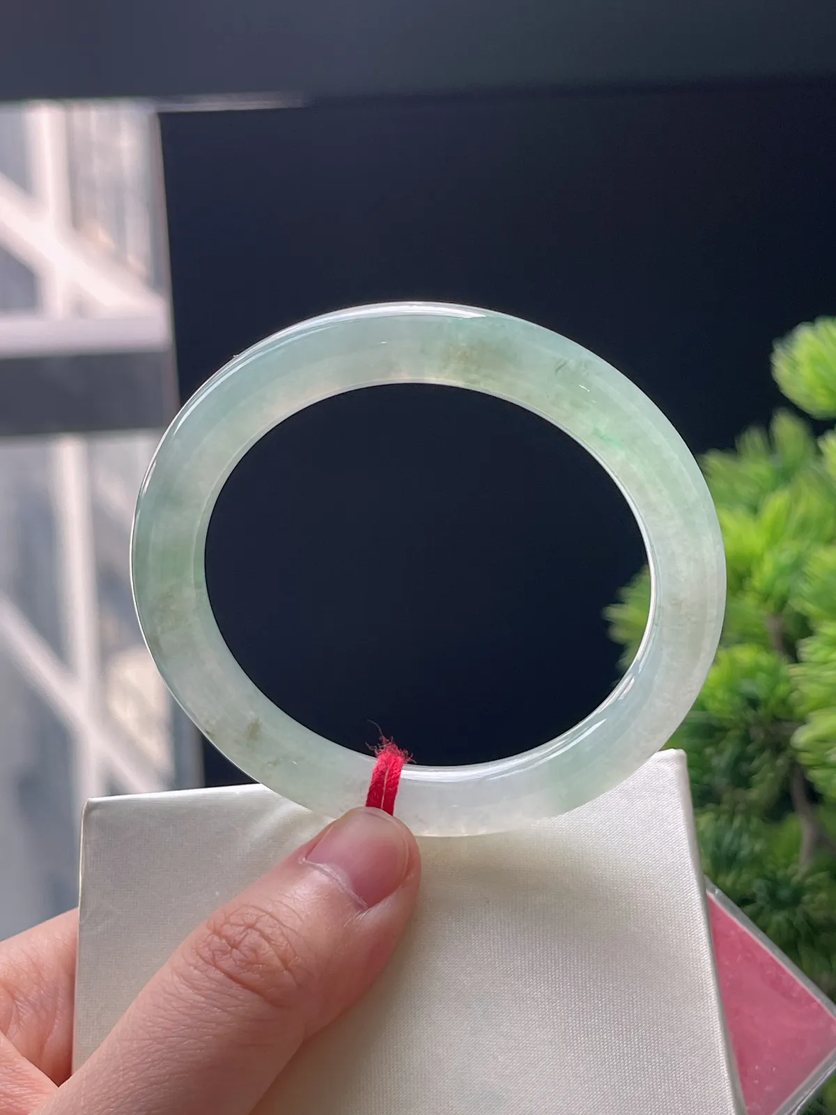 圆条51，翡翠冰糯种飘花手镯