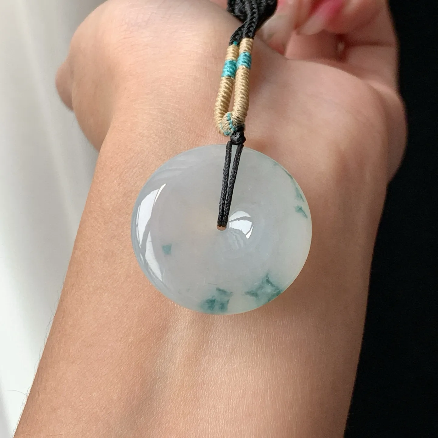 高冰飘花平安扣