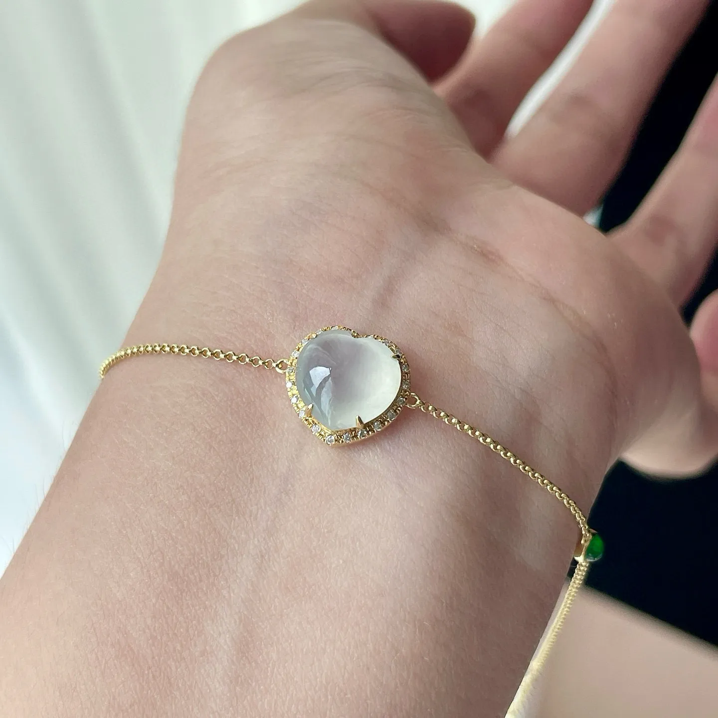 🫧金镶-高冰心形手链