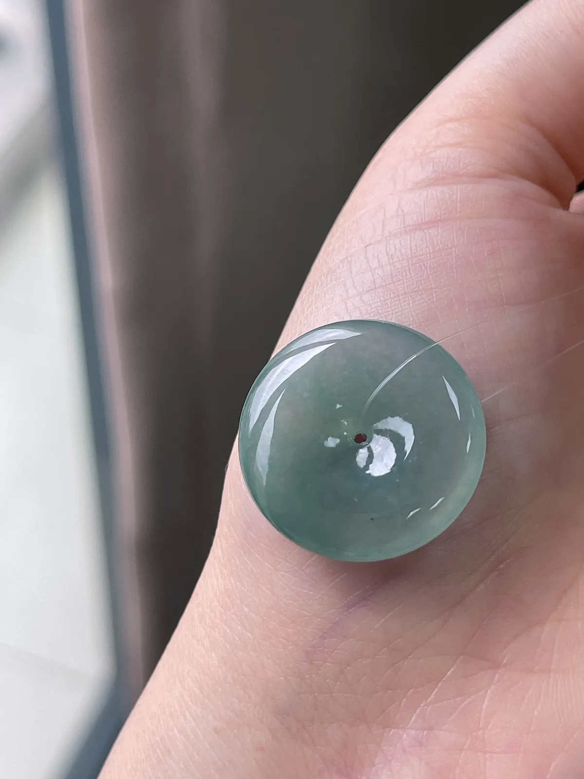 翡翠冰糯种绿色平安扣