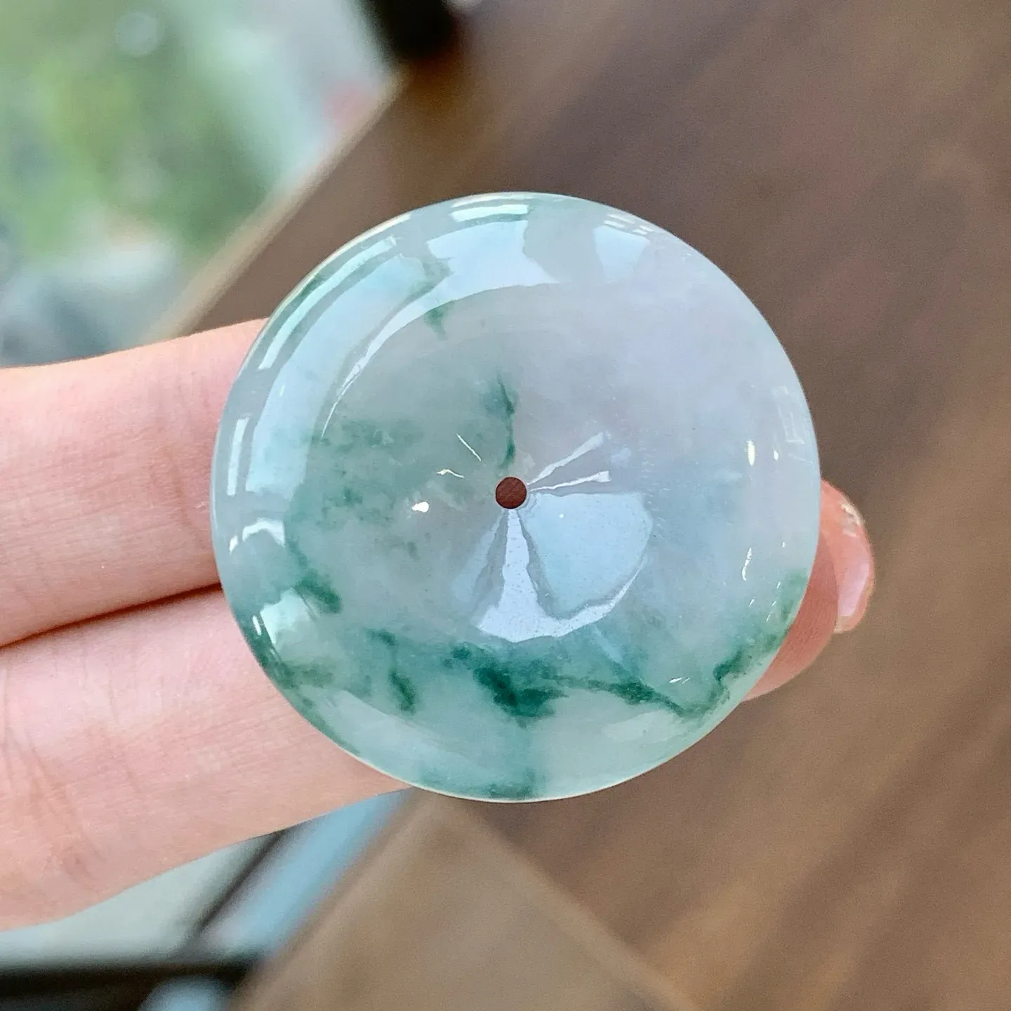 🪷高冰飘花大平安扣