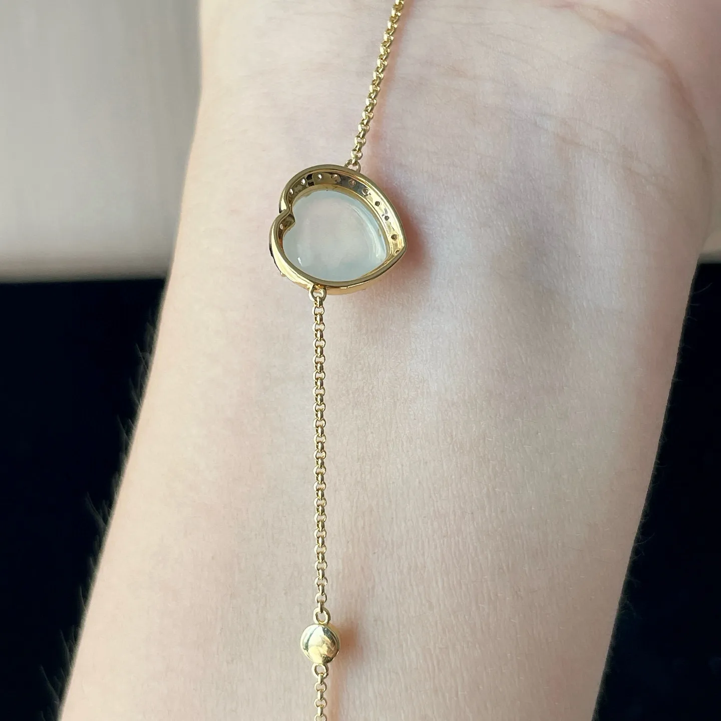 🫧金镶-高冰心形手链