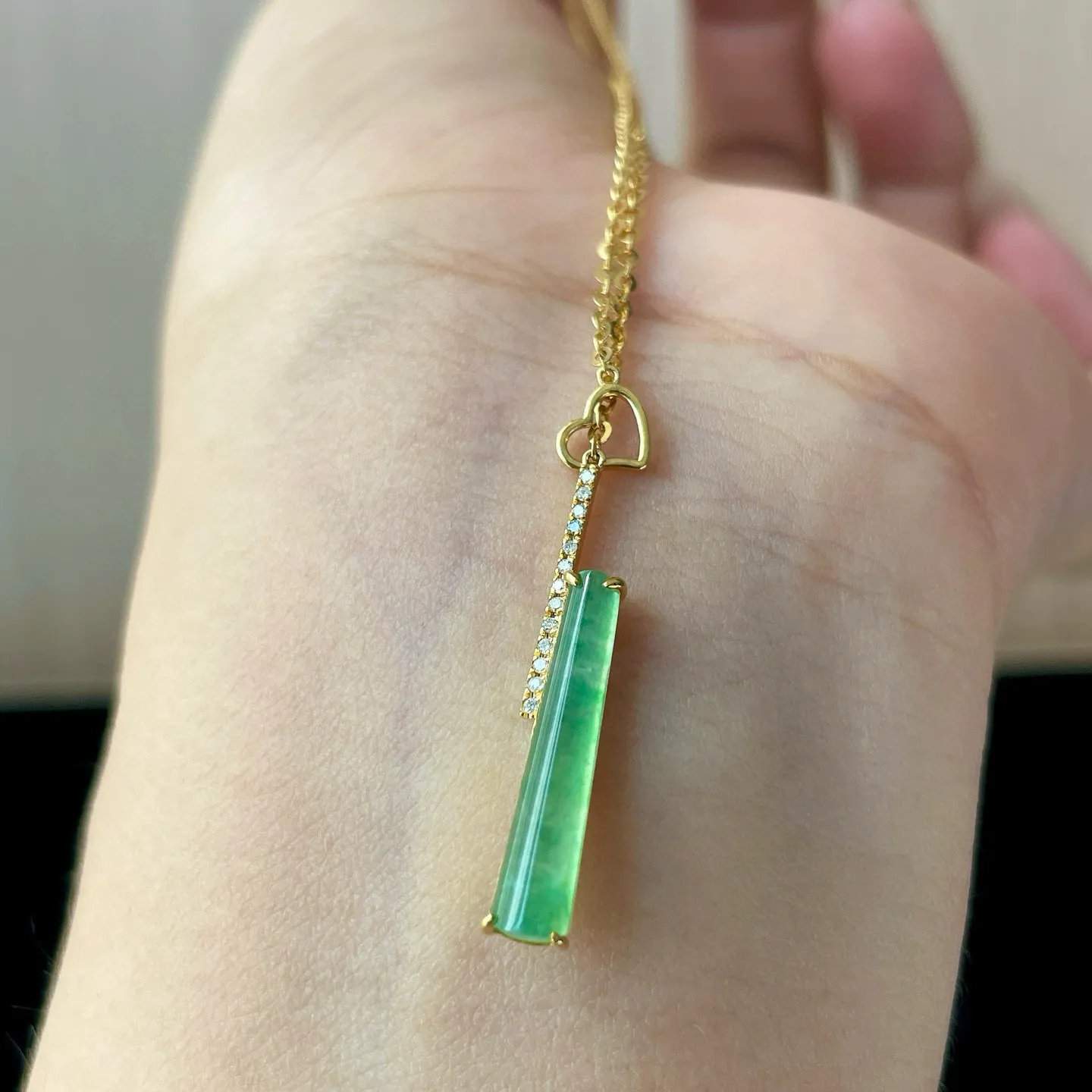 金镶-冰甜绿起光圆柱