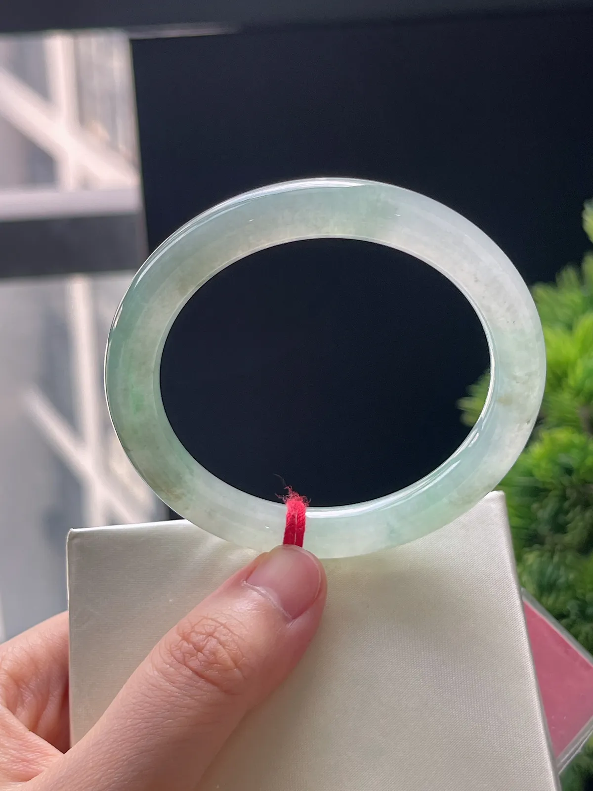 圆条51，翡翠冰糯种飘花手镯