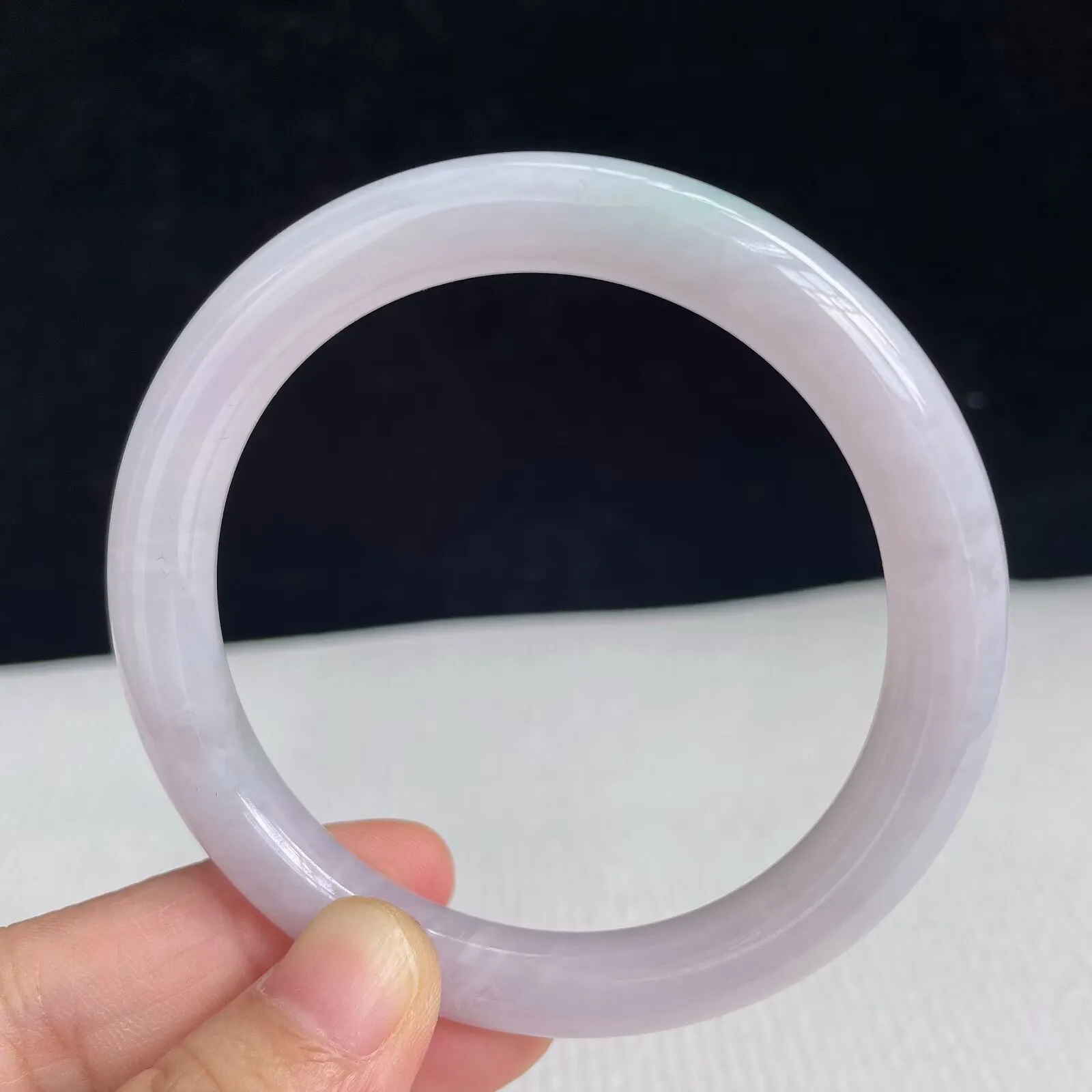 55圈好种水玉石天然翡翠水润有种有色手镯41.38g