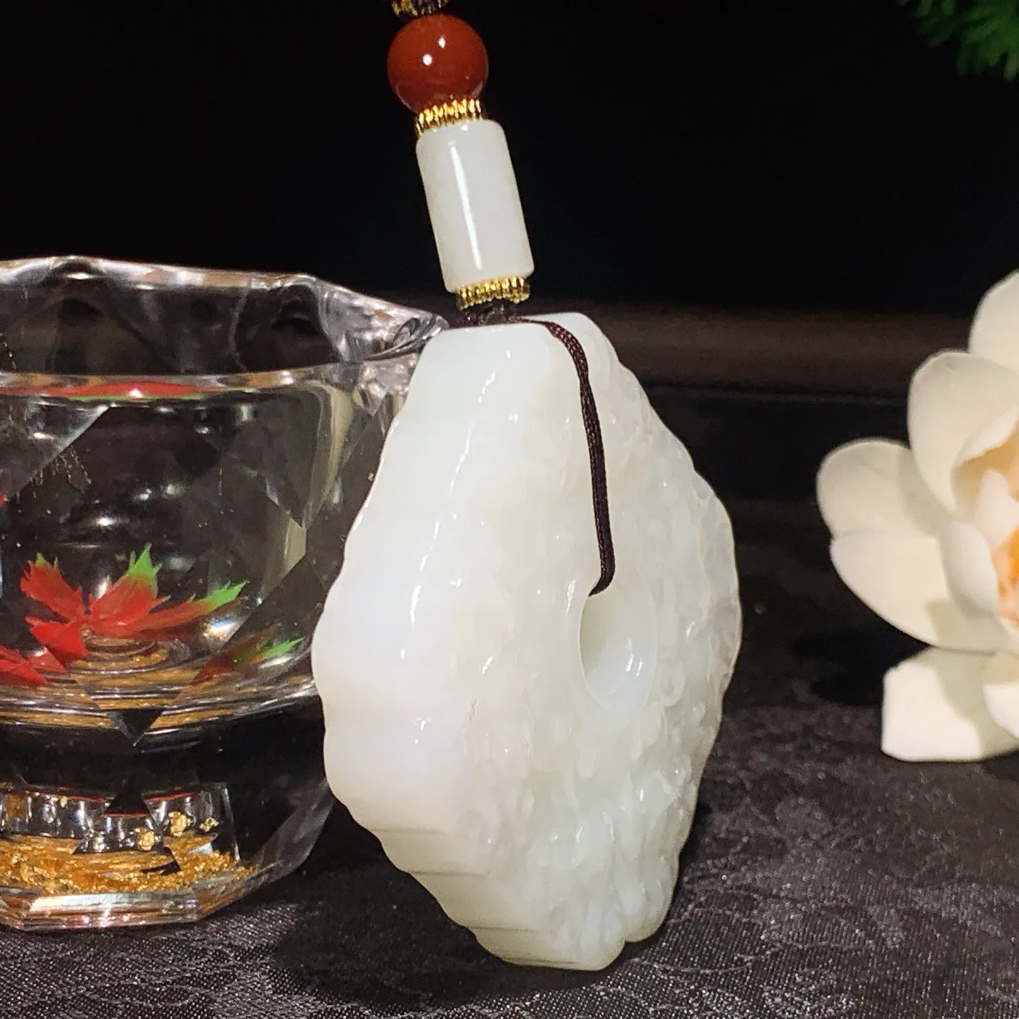 新疆和田玉四方守护平安扣挂件。尺寸46/12重67克 玉质细腻油润 底色纯净 脂粉好，品质好！lt26209