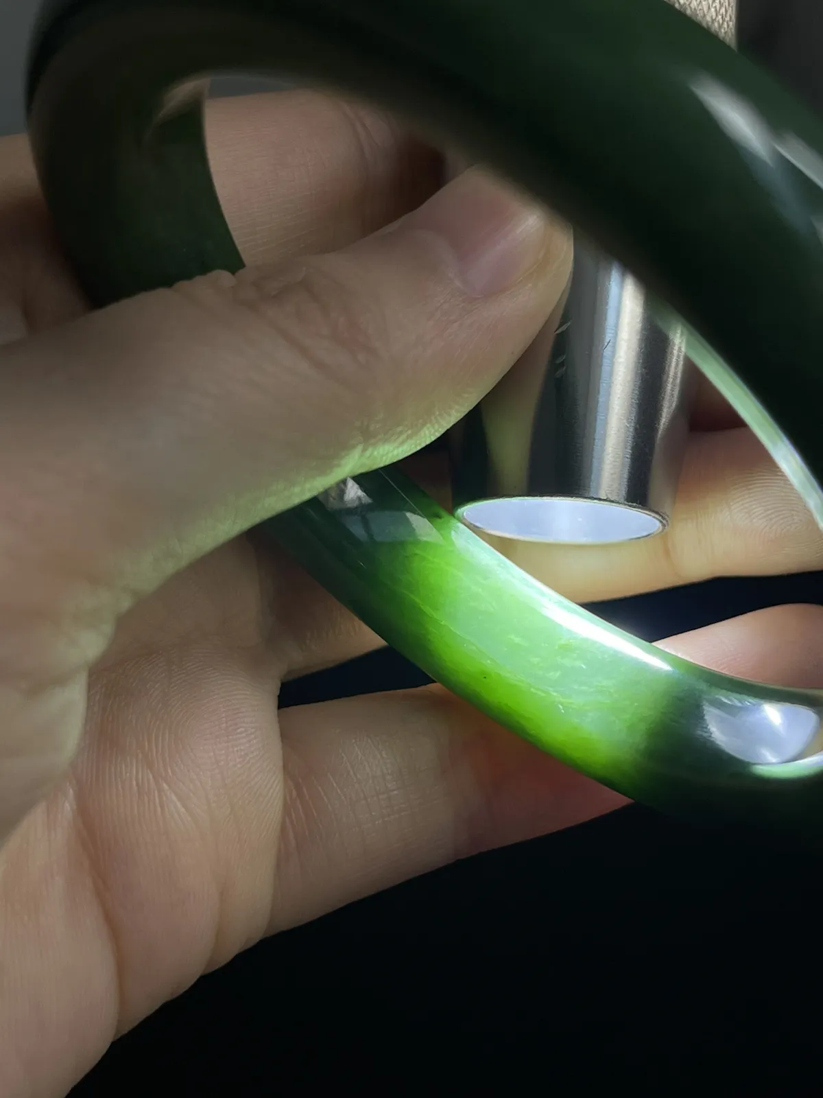 正圈56.2圈口，和田玉（碧玉）手镯