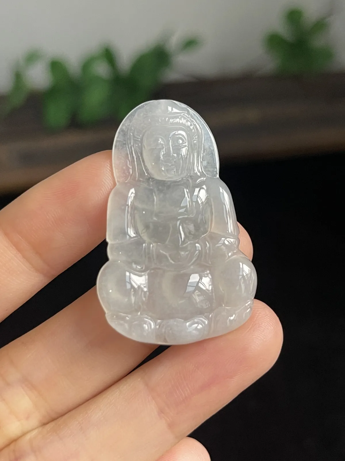 翡翠冰糯种吊坠