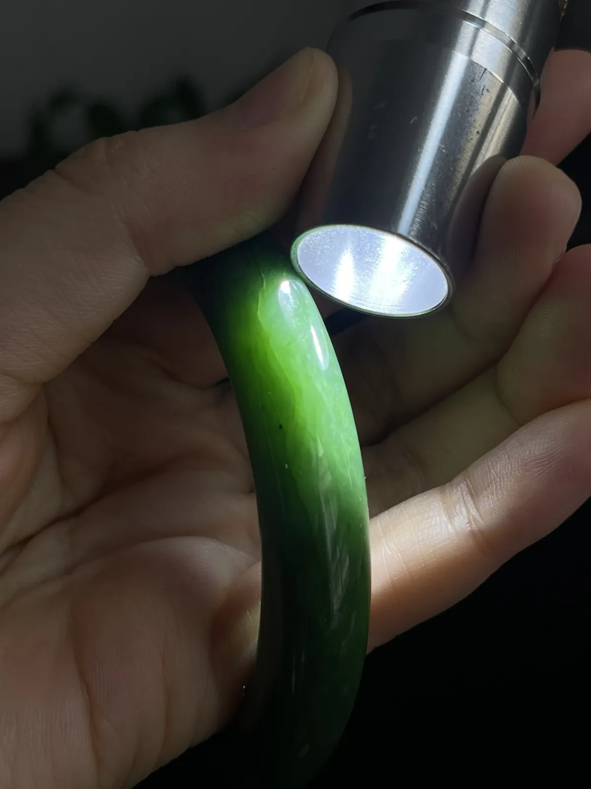 正圈56.2圈口，和田玉（碧玉）手镯