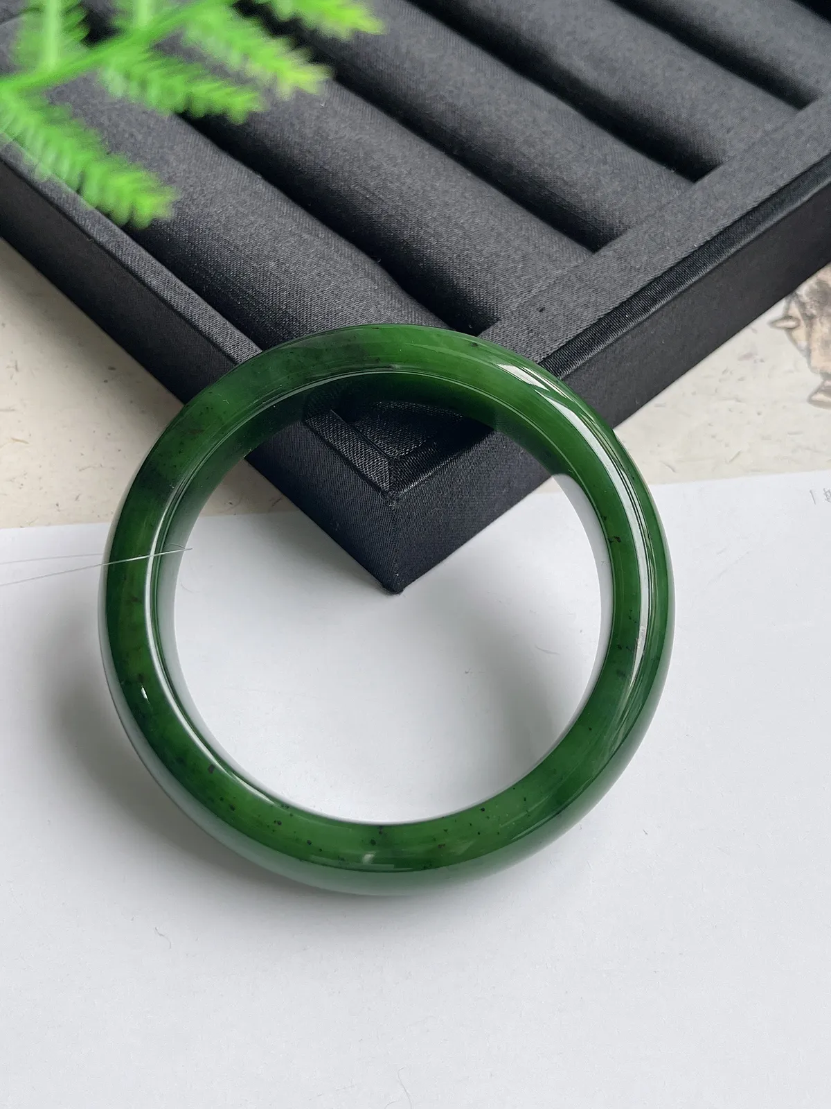 正圈61圈口，和田玉碧玉手镯