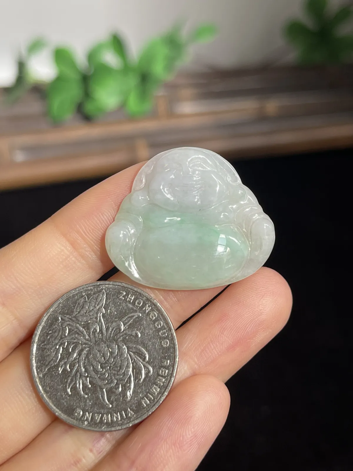 翡翠糯化种飘绿佛公