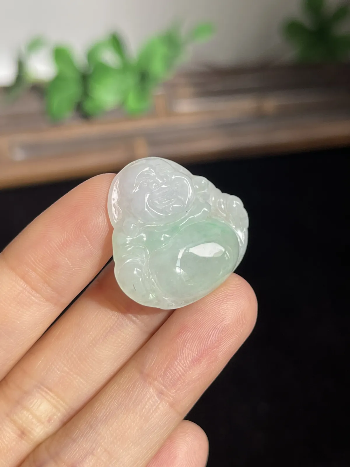 翡翠糯化种飘绿佛公