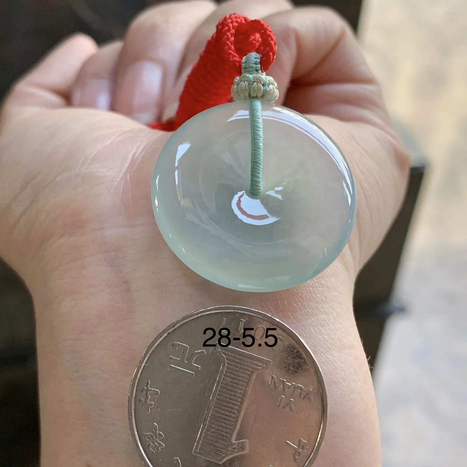 冰种晴水平安扣^_^清新