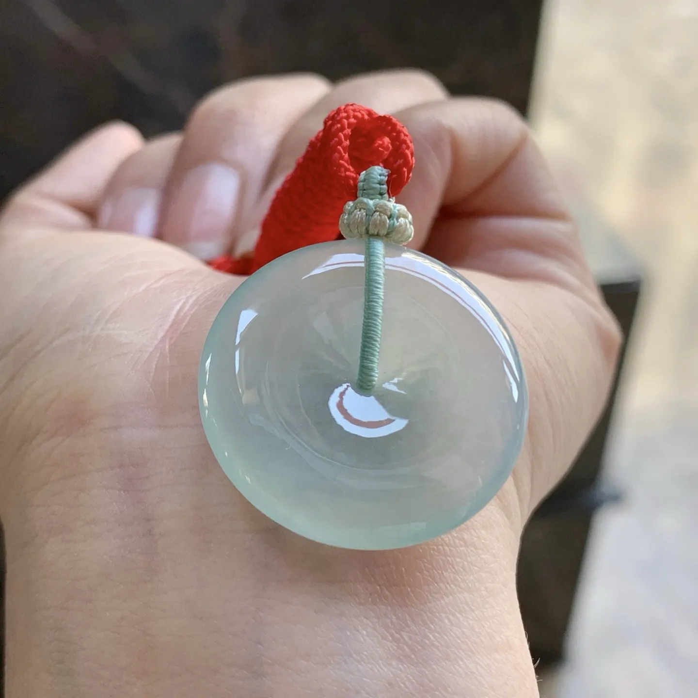 冰种晴水平安扣^_^清新