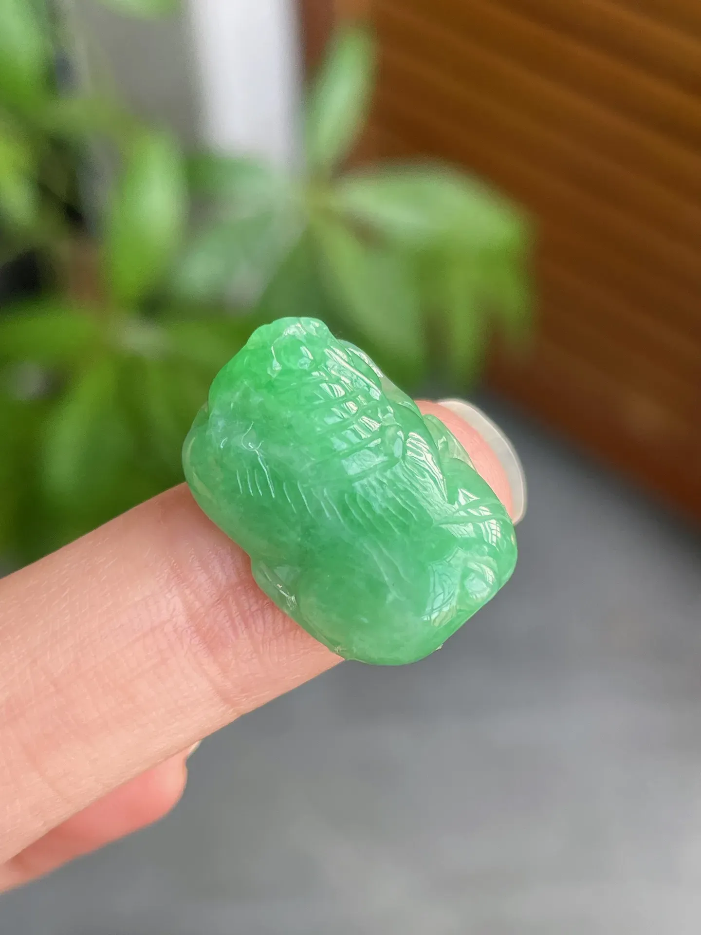 冰胶绿貔貅裸石
尺寸20.6-15-7.3m