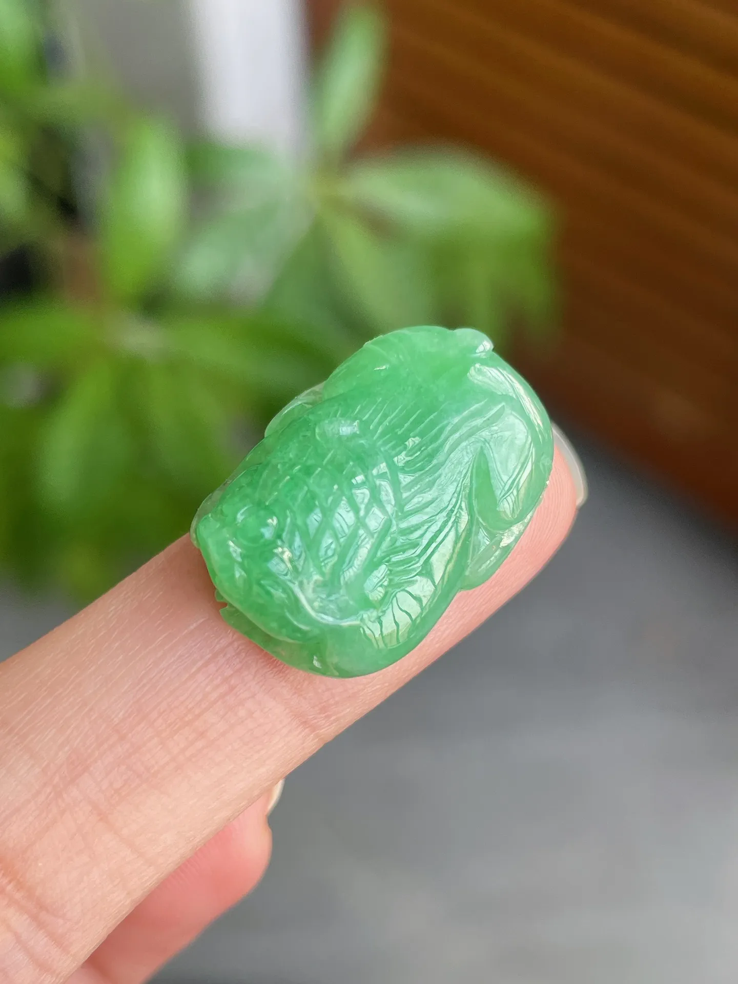 冰胶绿貔貅裸石
尺寸20.6-15-7.3m