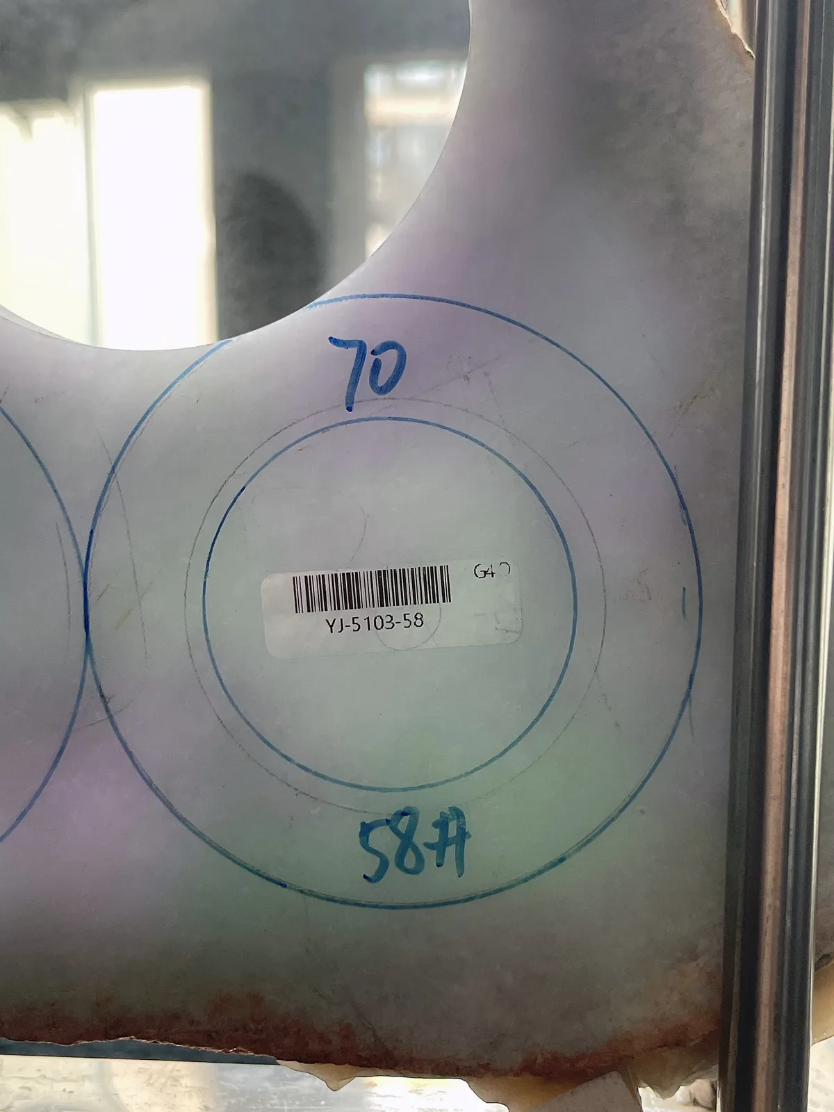 翡翠春彩板料，⭕️正圈最大做54，圆条最大做50