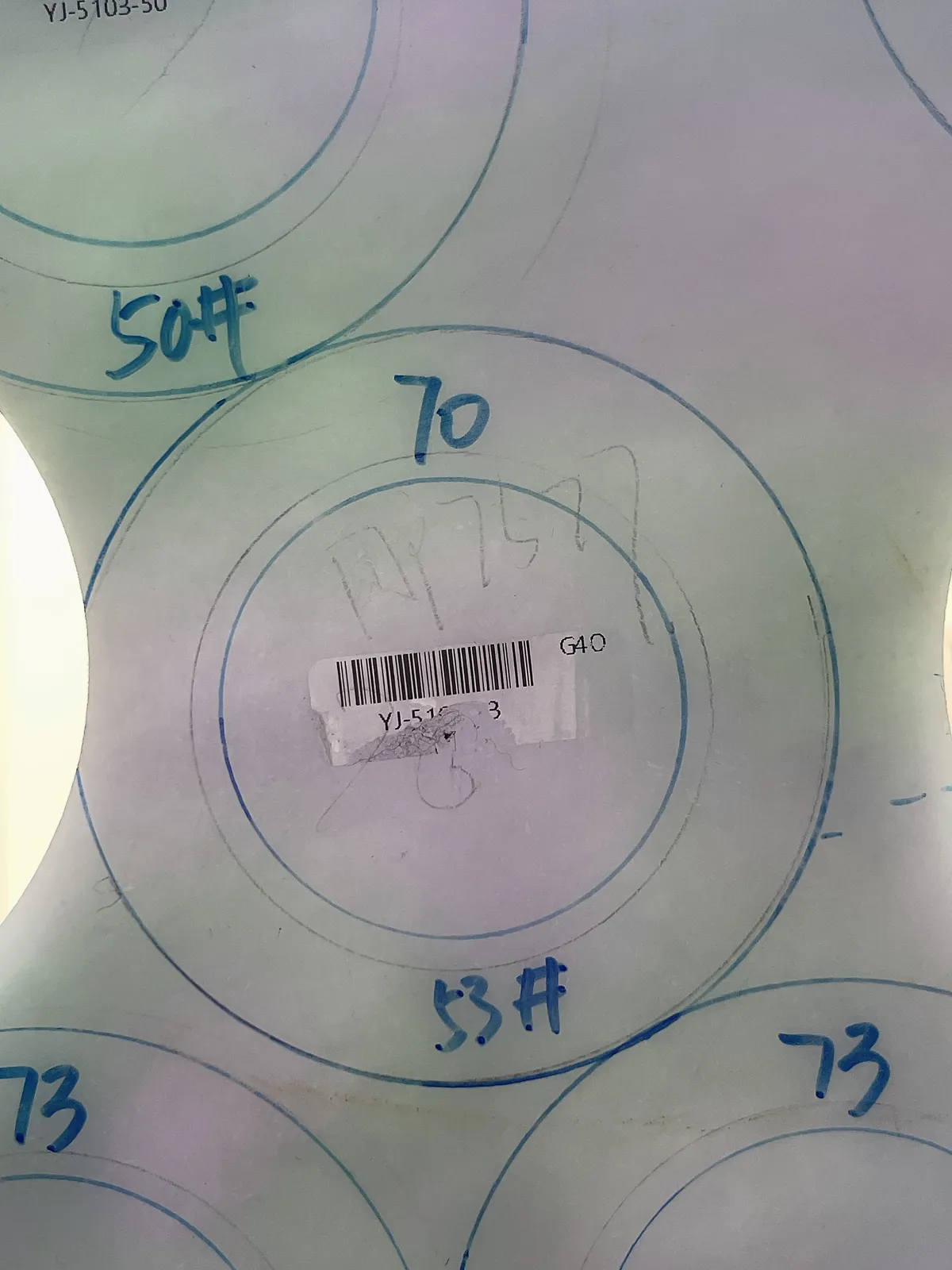 翡翠春彩板料，⭕️正圈最大做54，圆条最大做50