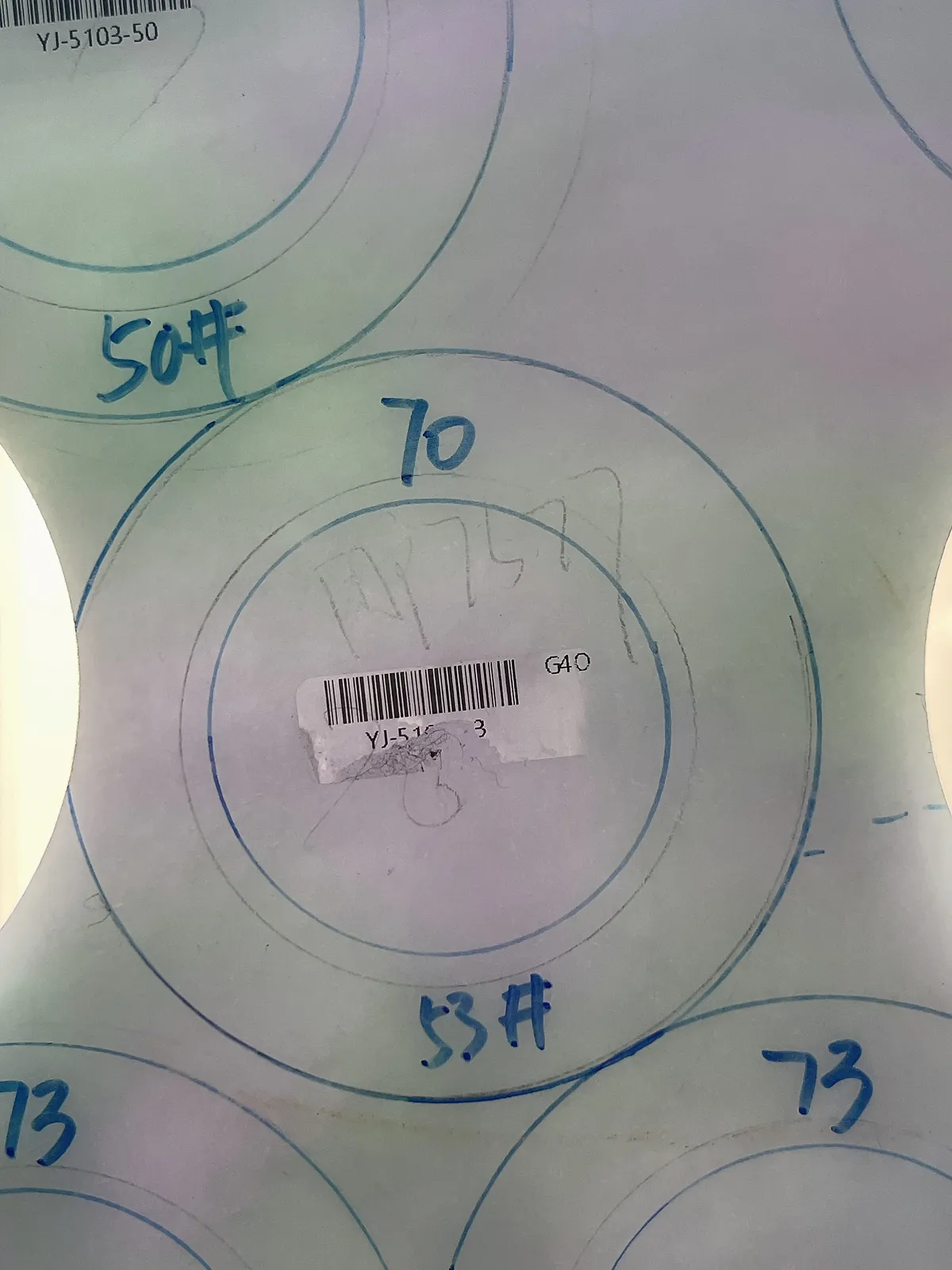 翡翠春彩板料，⭕️正圈最大做54，圆条最大做50