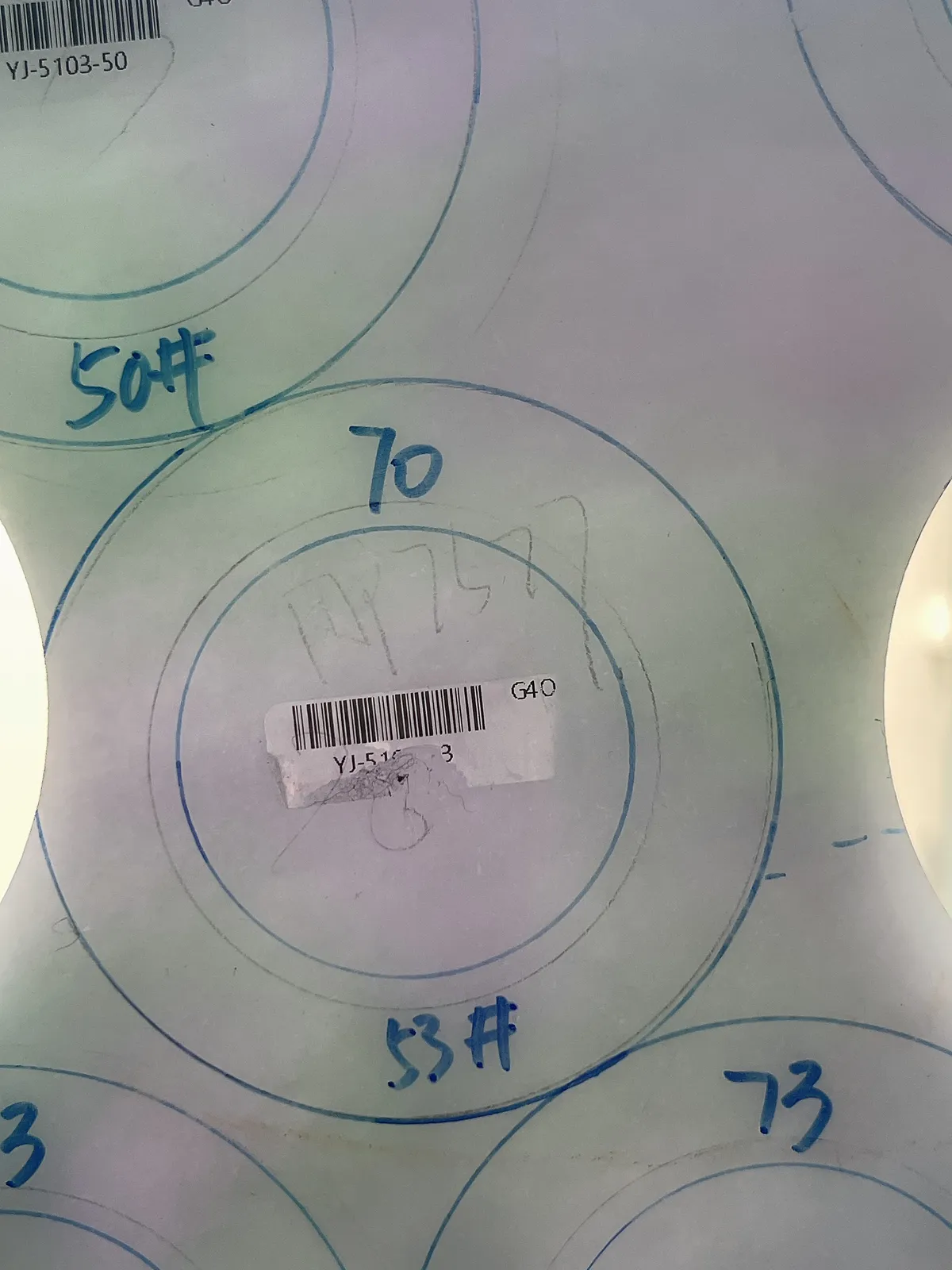 翡翠春彩板料，⭕️正圈最大做54，圆条最大做50