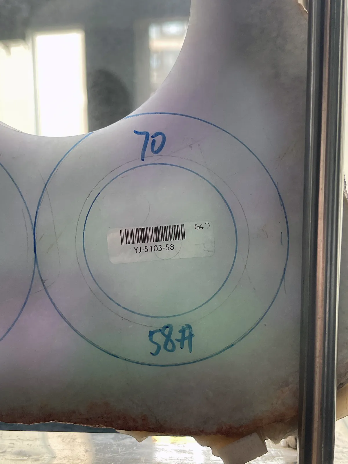 翡翠春彩板料，⭕️正圈最大做54，圆条最大做50