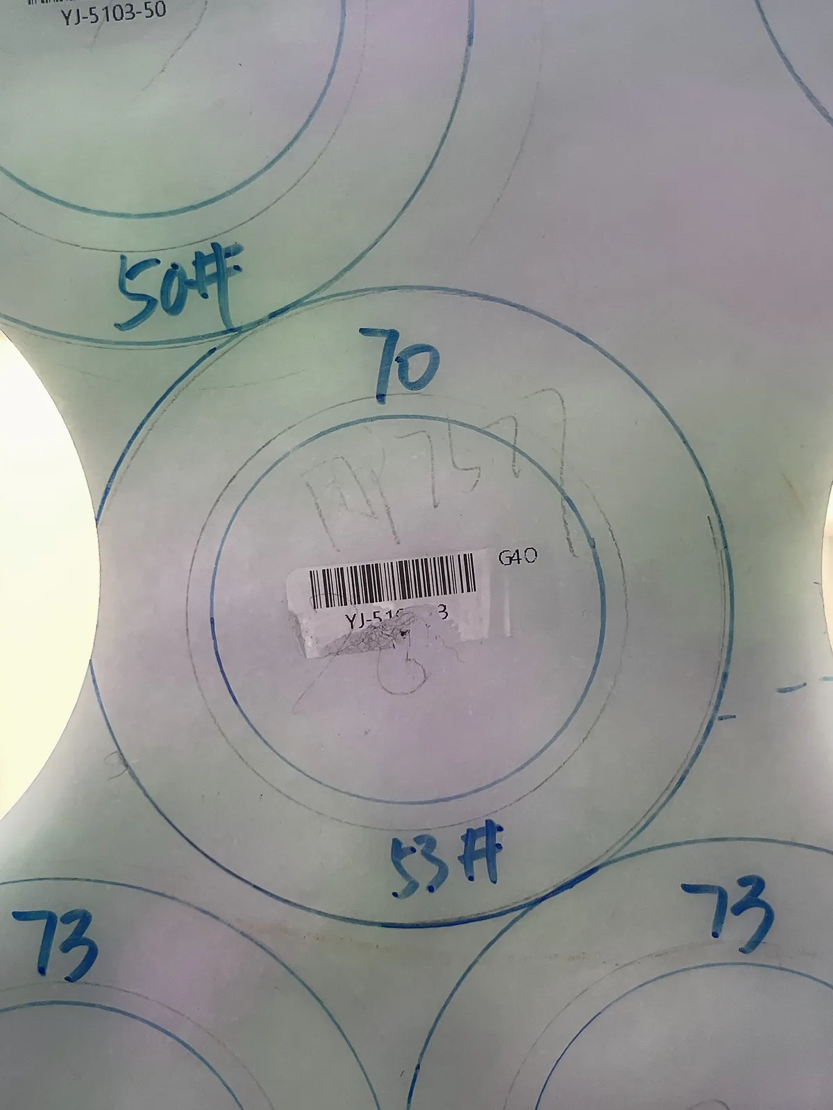 翡翠春彩板料，⭕️正圈最大做54，圆条最大做50
