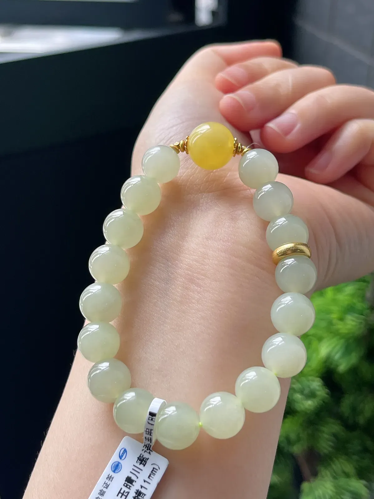 S925和田玉晴川蜜语手串