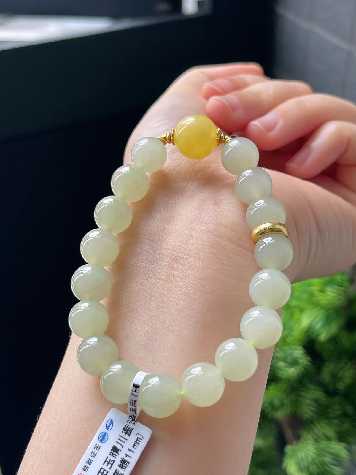 S925和田玉晴川蜜语手串