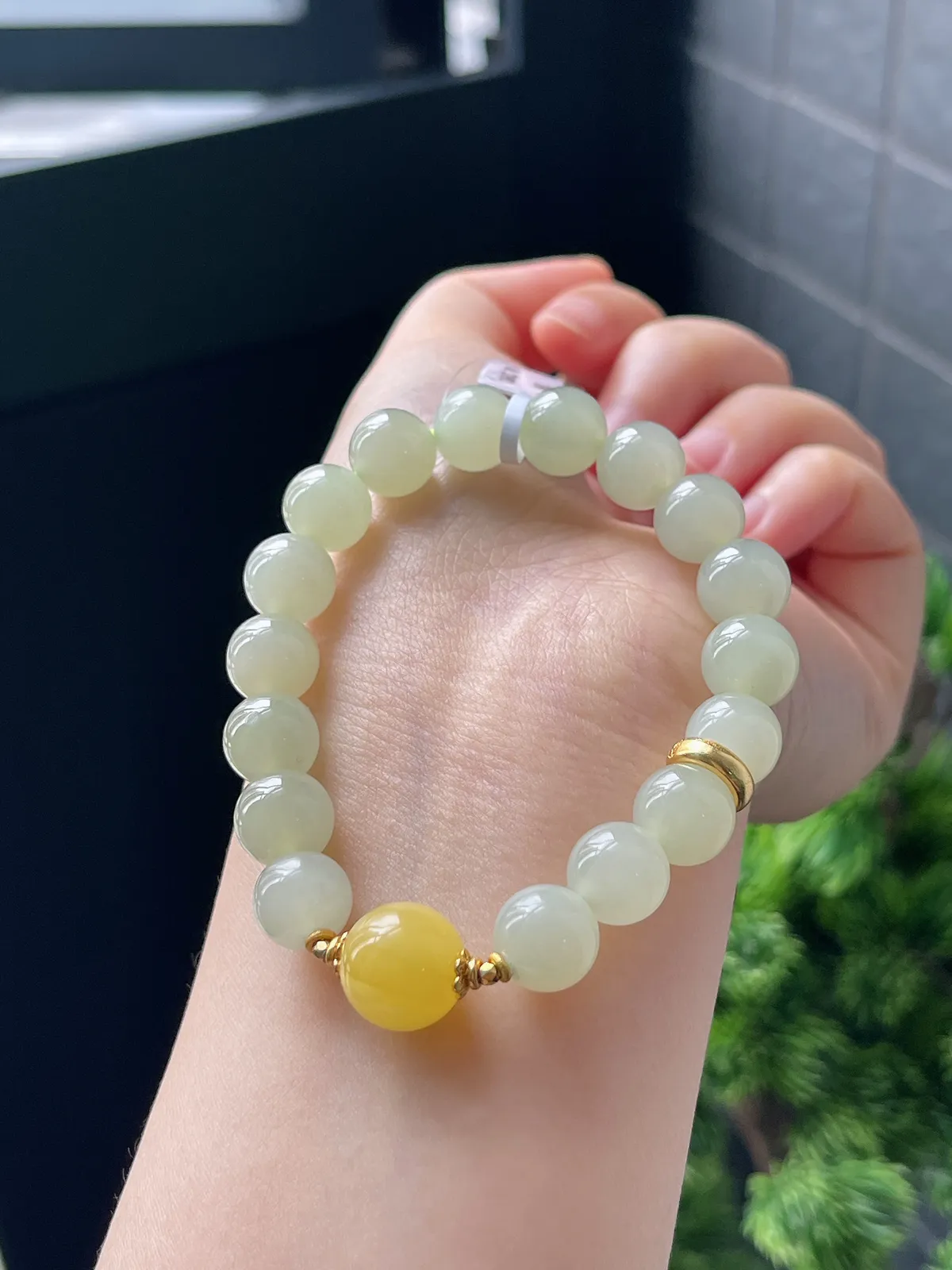 S925和田玉晴川蜜语手串