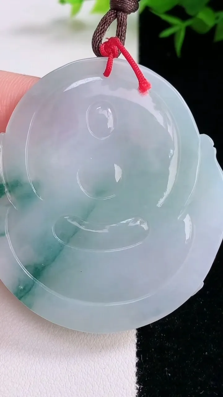 天然A货翡翠冰种飘花文殊菩萨吊坠，尺寸55.3-51-5，重量:28.96g
3月4日