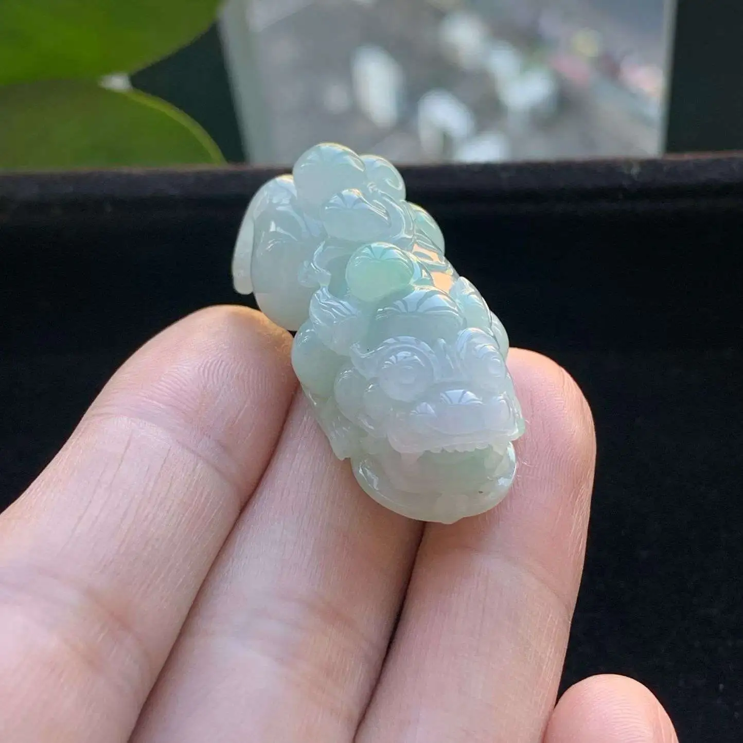 A货天然翡翠冰糯种飘绿貔貅吊坠重量23.58
3月4日