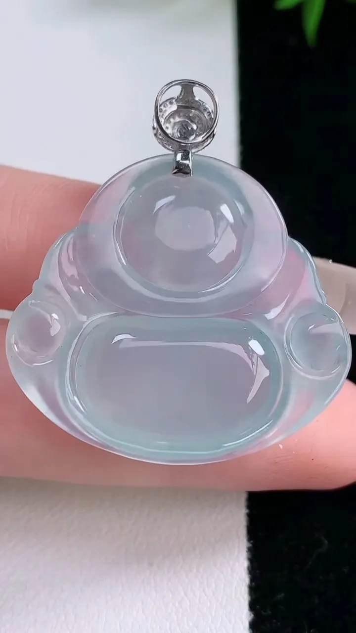 天然A货翡翠佛公吊坠，尺寸31-33.8-6.2，重量:10.10g
3月5日