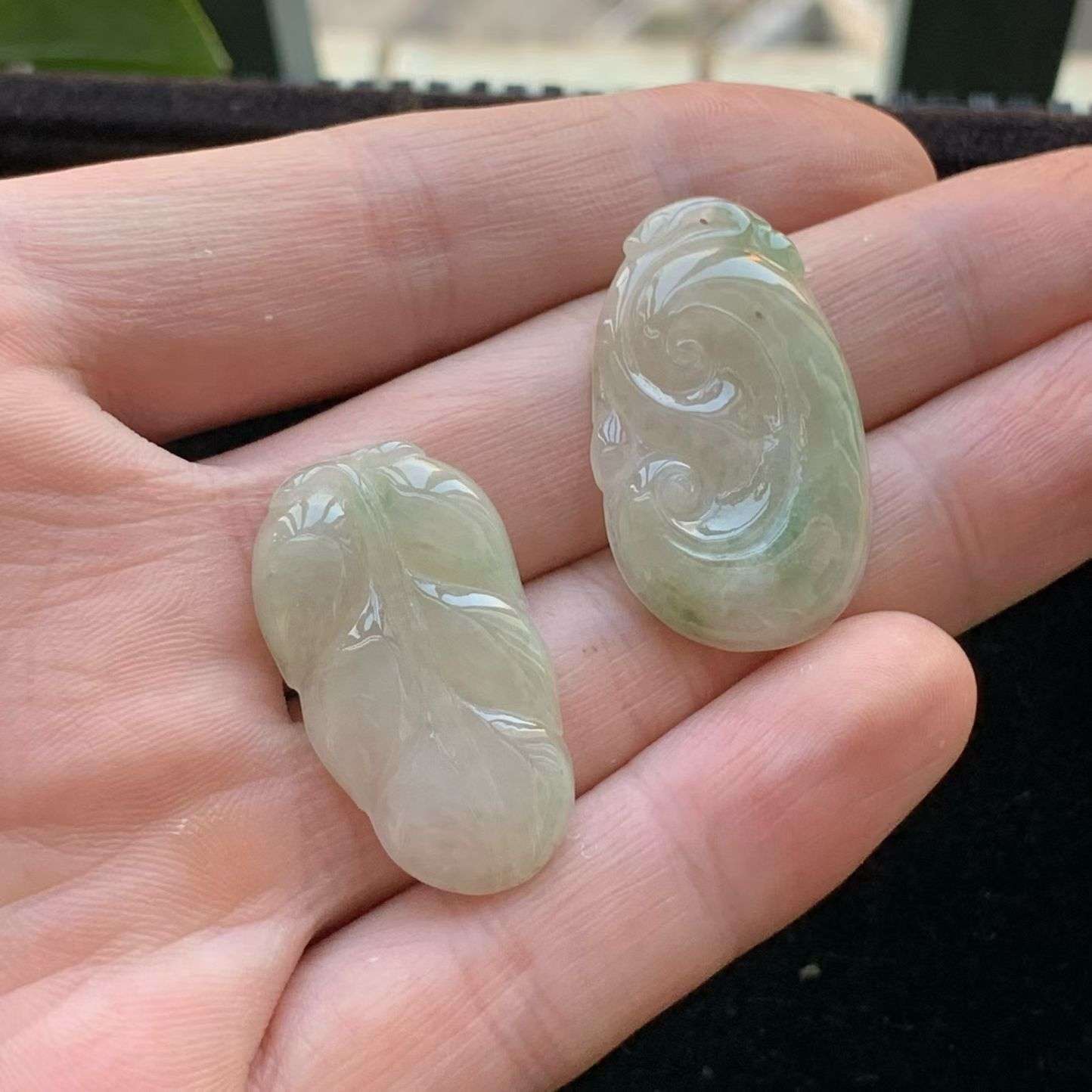 A货天然翡翠冰糯种飘花如意叶子一对吊坠重量4.19
3月7日