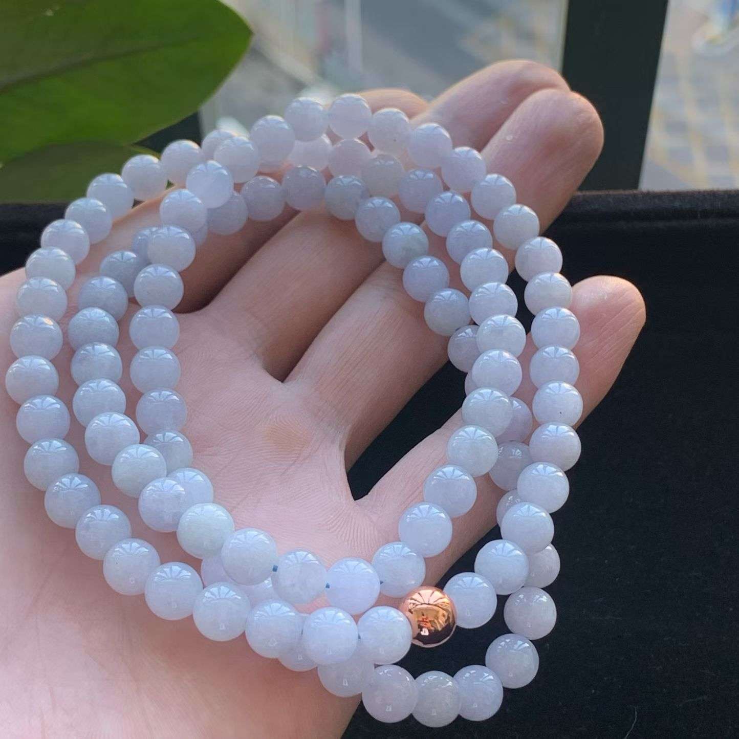 A货天然翡翠冰糯种紫罗兰项链108颗重量66.62
3月13日