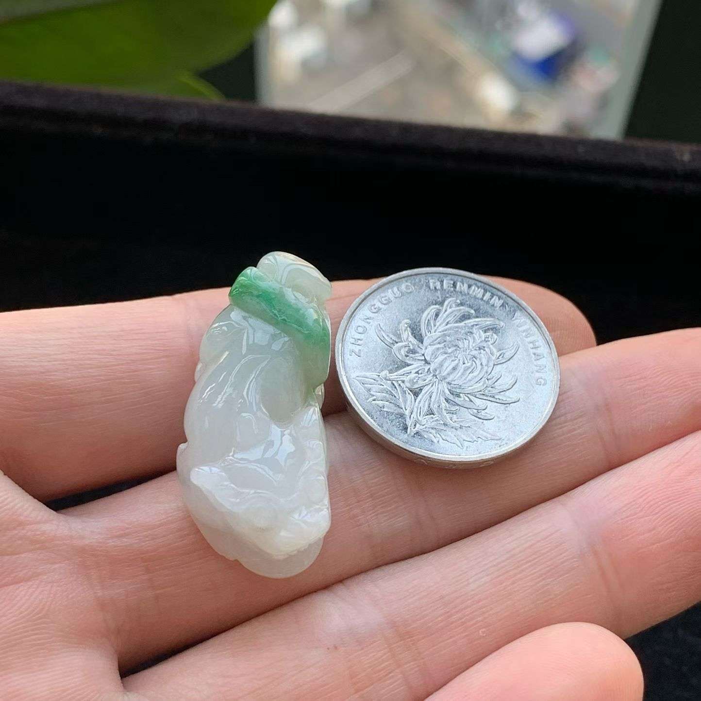 A货天然翡翠冰糯种飘绿貔貅吊坠重量11.34
3月14日